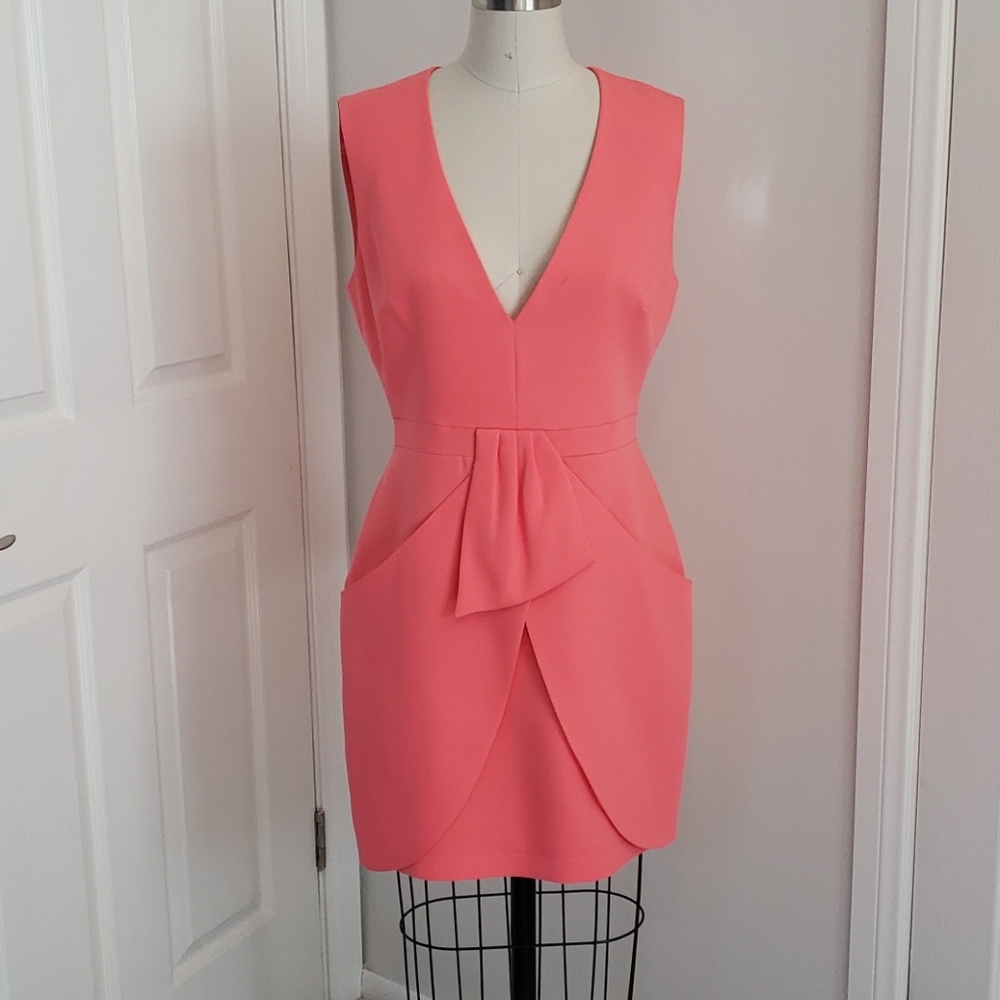 BCBG Deep V Mini Dress